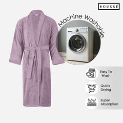 HOUSSE Microfiber Bathrobe 500 GSM | Solid Bathrobes, Highly Absorbent, Quick-Dry And Soft Bathrobe