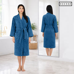 HOUSSE Microfiber Bathrobe 500 GSM | Solid Bathrobes, Highly Absorbent, Quick-Dry And Soft Bathrobe