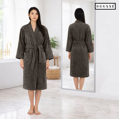HOUSSE Microfiber Bathrobe 500 GSM | Solid Bathrobes, Highly Absorbent, Quick-Dry And Soft Bathrobe