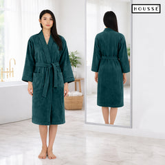 HOUSSE Microfiber Bathrobe 500 GSM | Solid Bathrobes, Highly Absorbent, Quick-Dry And Soft Bathrobe