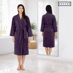 HOUSSE Microfiber Bathrobe 500 GSM | Solid Bathrobes, Highly Absorbent, Quick-Dry And Soft Bathrobe