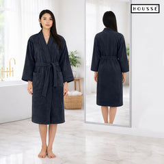 HOUSSE Microfiber Bathrobe 500 GSM | Solid Bathrobes, Highly Absorbent, Quick-Dry And Soft Bathrobe