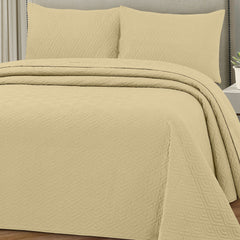 Plush Bedspread Bleached Sand - Image 1