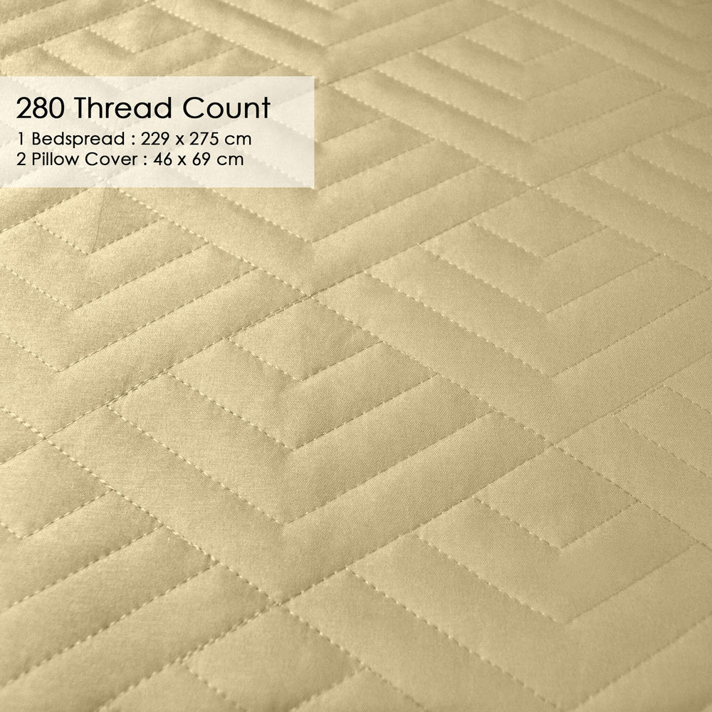 Plush Bedspread Bleached Sand - Image 2