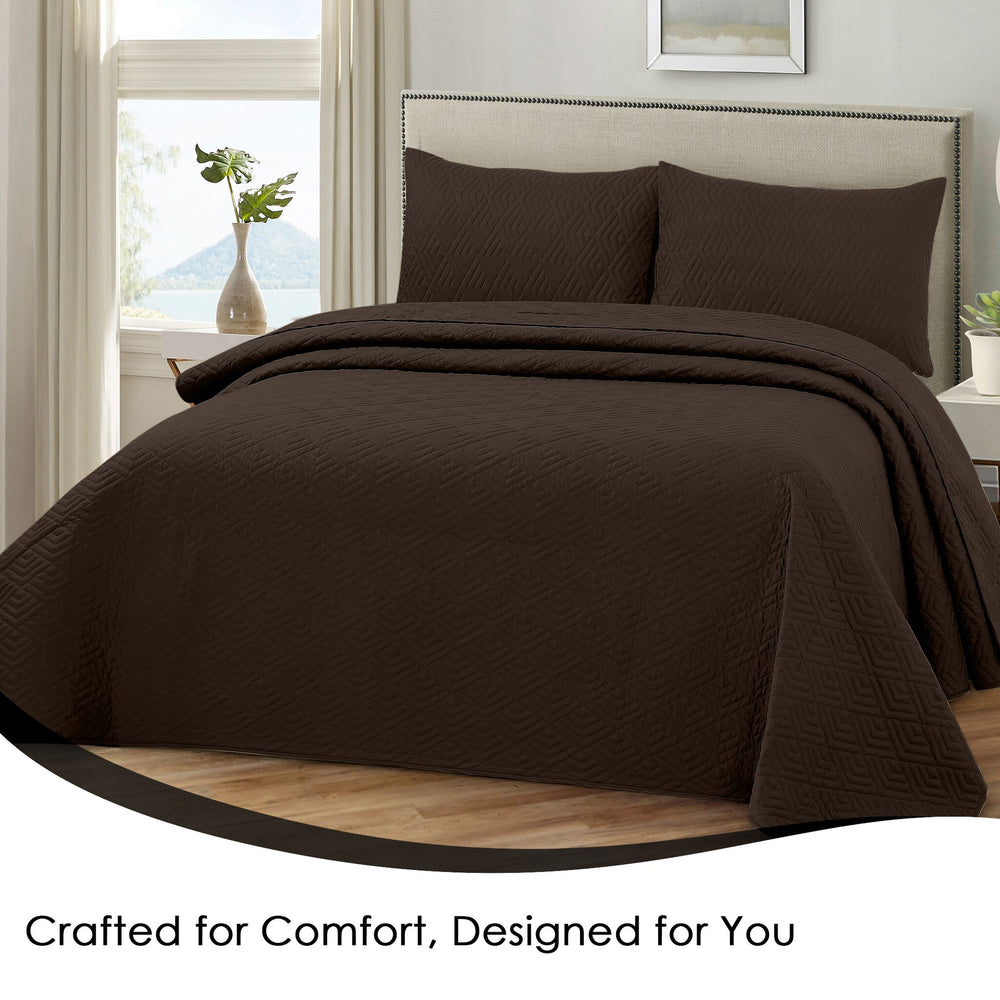 Plush Bedspread Coffee - Image 4