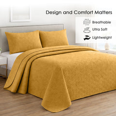Plush Bedspread Honey Dew - Image 3