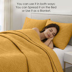 Plush Bedspread Honey Dew - Image 8