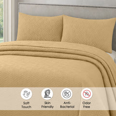 Plush Bedspread New Wheat - Image 5
