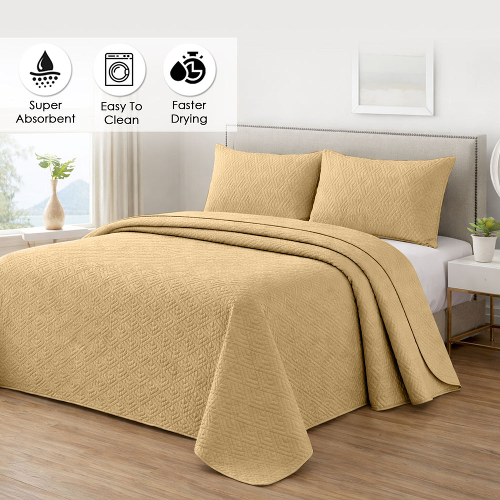 Plush Bedspread New Wheat - Image 6