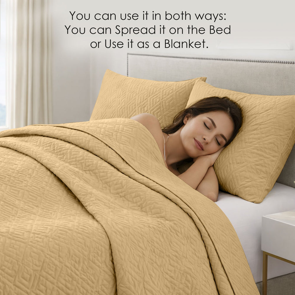 Plush Bedspread New Wheat - Image 8