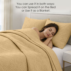 Plush Bedspread New Wheat - Image 8