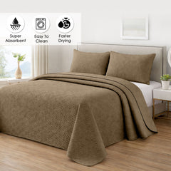 Plush Bedspread Pine Bark - Image 6