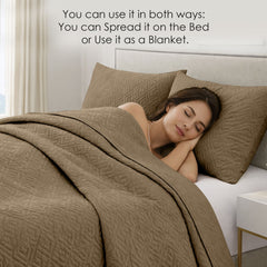 Plush Bedspread Pine Bark - Image 8