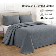 Plush Bedspread Smoke Pearl - Image 3