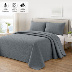 Plush Bedspread Smoke Pearl - Image 6