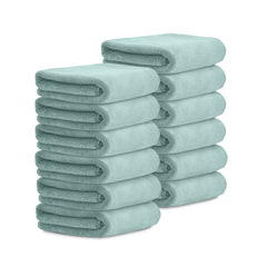 HOUSSE Microfiber Face Towels | Ultra Absorbent, Odour-Free, Quick Dry 450 GSM Face Towel for Home, Gym, Travel, Running and Personal Use | 30x30 cm | Set of 4 in One Colour (Indian Teal, Pack of 4)