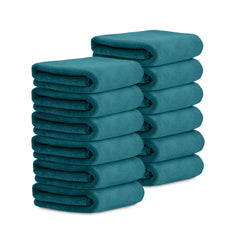 HOUSSE Microfiber Face Towels | Ultra Absorbent, Odour-Free, Quick Dry 450 GSM Face Towel for Home, Gym, Travel, Running and Personal Use | 30x30 cm | Set of 4 in One Colour (Indian Teal, Pack of 4)