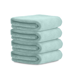 HOUSSE Microfiber Face Towels | Ultra Absorbent, Odour-Free, Quick Dry 450 GSM Face Towel for Home, Gym, Travel, Running and Personal Use | 30x30 cm | Set of 4 in One Colour (Indian Teal, Pack of 4)