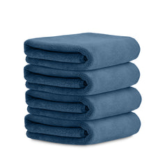 HOUSSE Microfiber Face Towels | Ultra Absorbent, Odour-Free, Quick Dry 450 GSM Face Towel for Home, Gym, Travel, Running and Personal Use | 30x30 cm | Set of 4 in One Colour (Indian Teal, Pack of 4)
