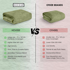 HOUSSE Premium Microfiber Bath Towel - Extra Large 75x150cm Quick Dry Towels for Women Men & Kids | Super Soft Plush 450 GSM | Ultra Absorbent for Home Swimming Sports & Travel