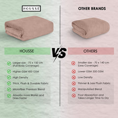 HOUSSE Premium Microfiber Bath Towel - Extra Large 75x150cm Quick Dry Towels for Women Men & Kids | Super Soft Plush 450 GSM | Ultra Absorbent for Home Swimming Sports & Travel