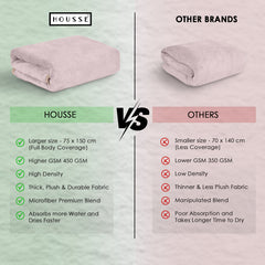 HOUSSE Premium Microfiber Bath Towel - Extra Large 75x150cm Quick Dry Towels for Women Men & Kids | Super Soft Plush 450 GSM | Ultra Absorbent for Home Swimming Sports & Travel