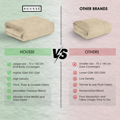 HOUSSE Premium Microfiber Bath Towel - Extra Large 60x120cm Quick Dry Towels for Men, Women & Kids | Super Soft Plush 550 GSM | Ultra Absorbent for Home Swimming Sports Travel