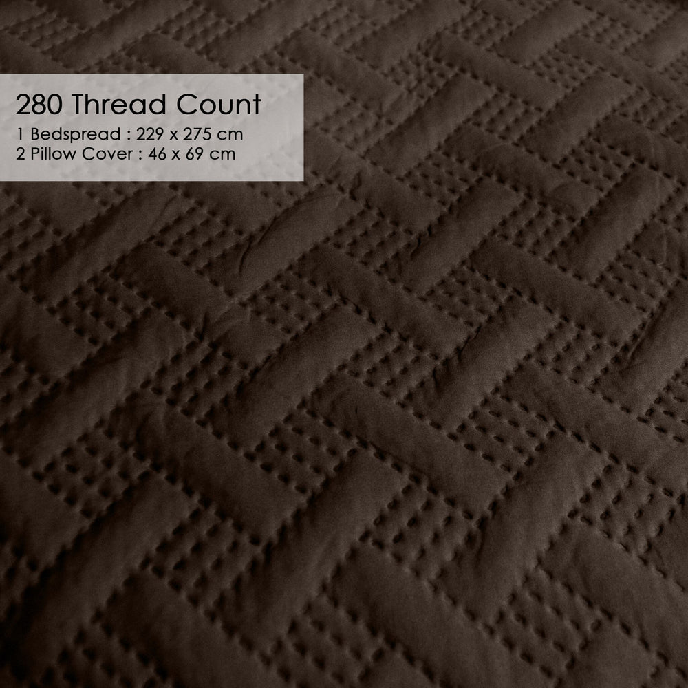 Urbane Bedspread Coffee - Image 2