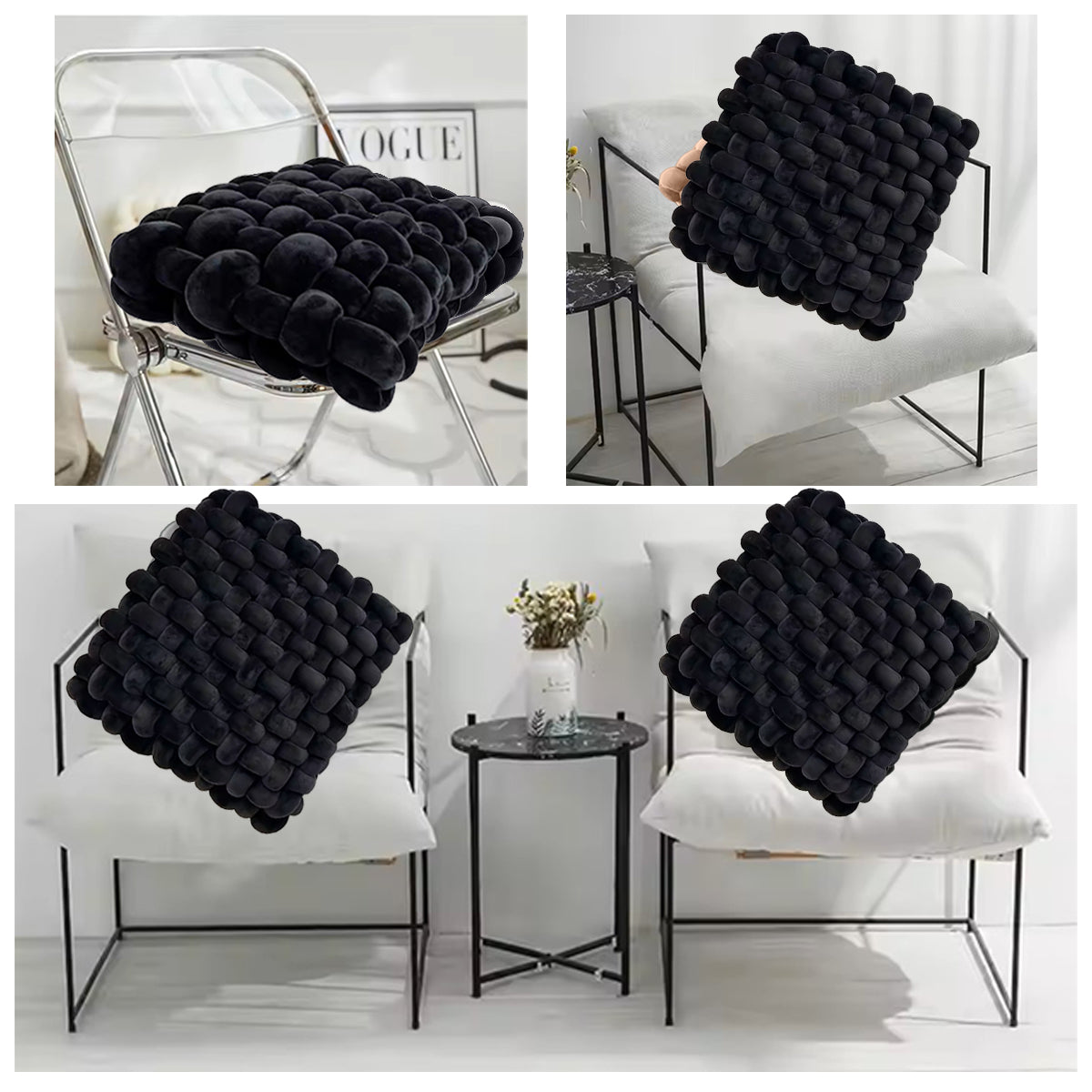 HOUSSE Chunky Knit Cushion | Soft Plush Woven Throw Pillow for Sofa & Bed