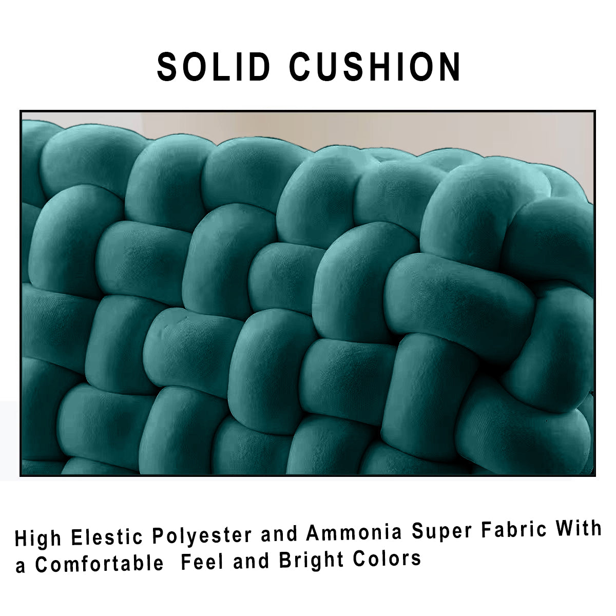 HOUSSE Chunky Knit Cushion | Soft Plush Woven Throw Pillow for Sofa & Bed