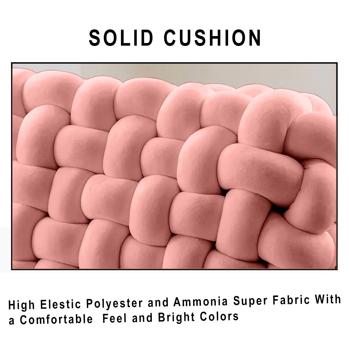 HOUSSE Chunky Knit Cushion | Soft Plush Woven Throw Pillow for Sofa & Bed