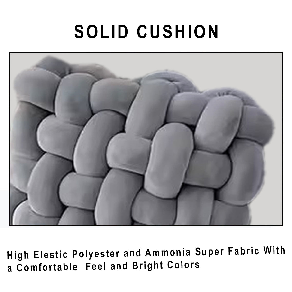 HOUSSE Chunky Knit Cushion | Soft Plush Woven Throw Pillow for Sofa & Bed