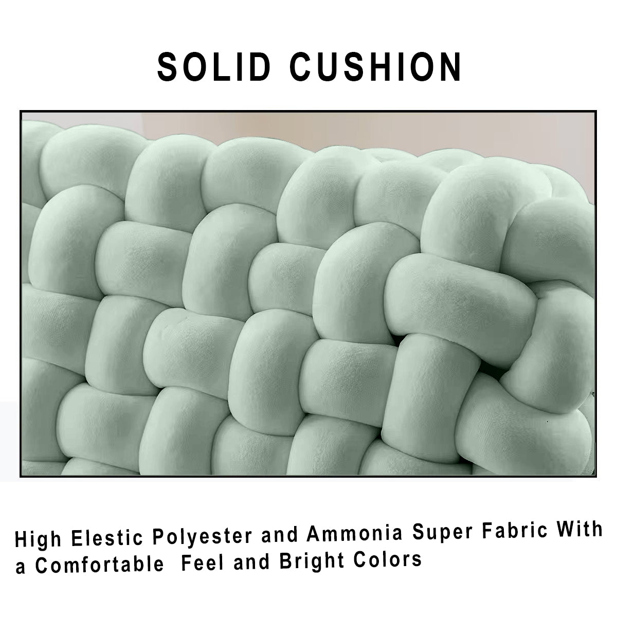 HOUSSE Chunky Knit Cushion | Soft Plush Woven Throw Pillow for Sofa & Bed