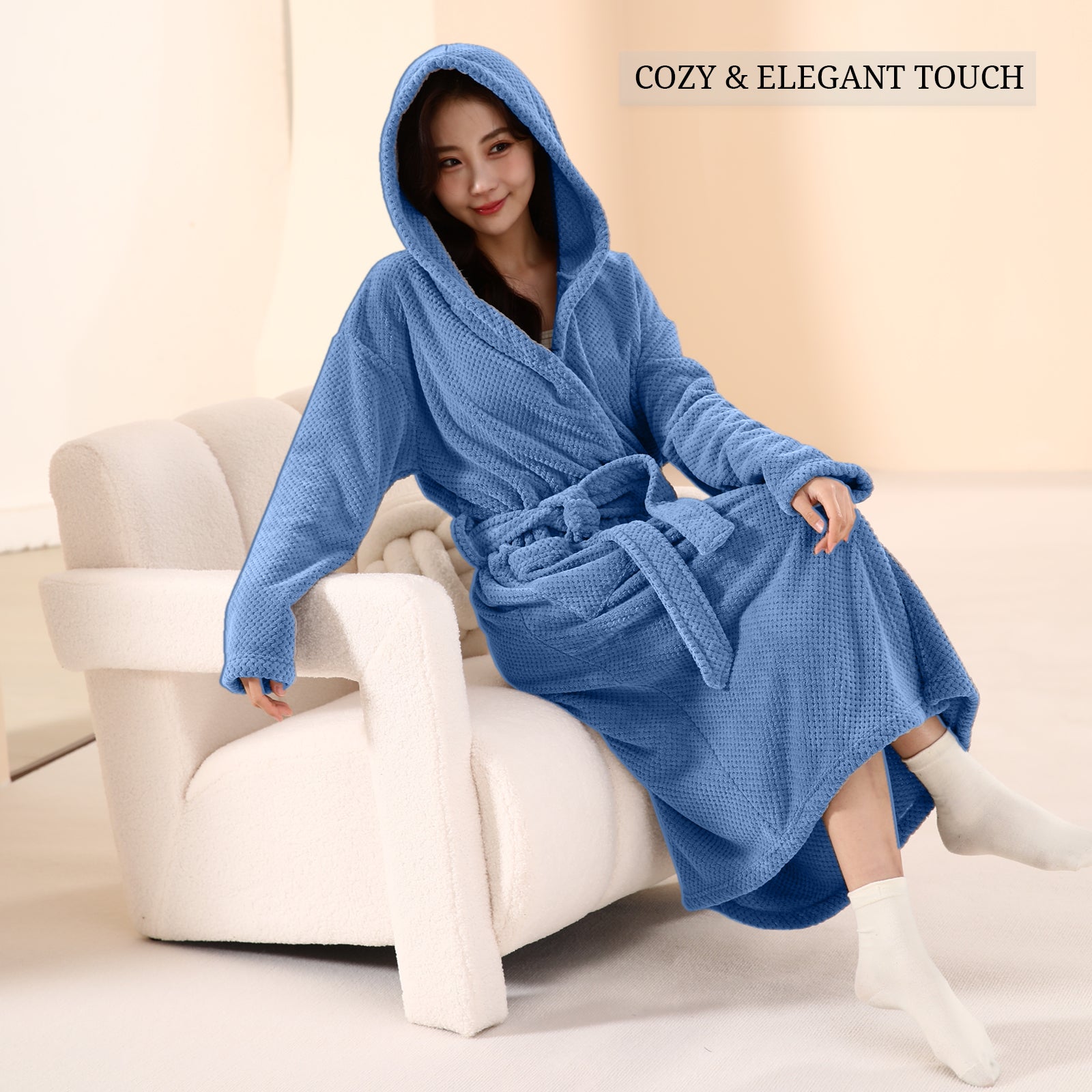 HOUSSE Premium Waffle Bathrobe | Highly Absorbent & Soft Comfort Robe
