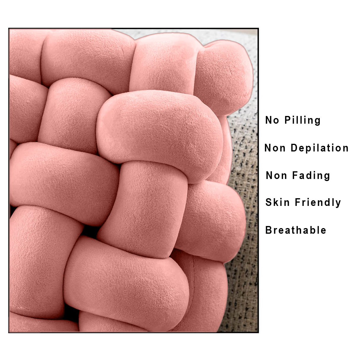 HOUSSE Chunky Knit Cushion | Soft Plush Woven Throw Pillow for Sofa & Bed