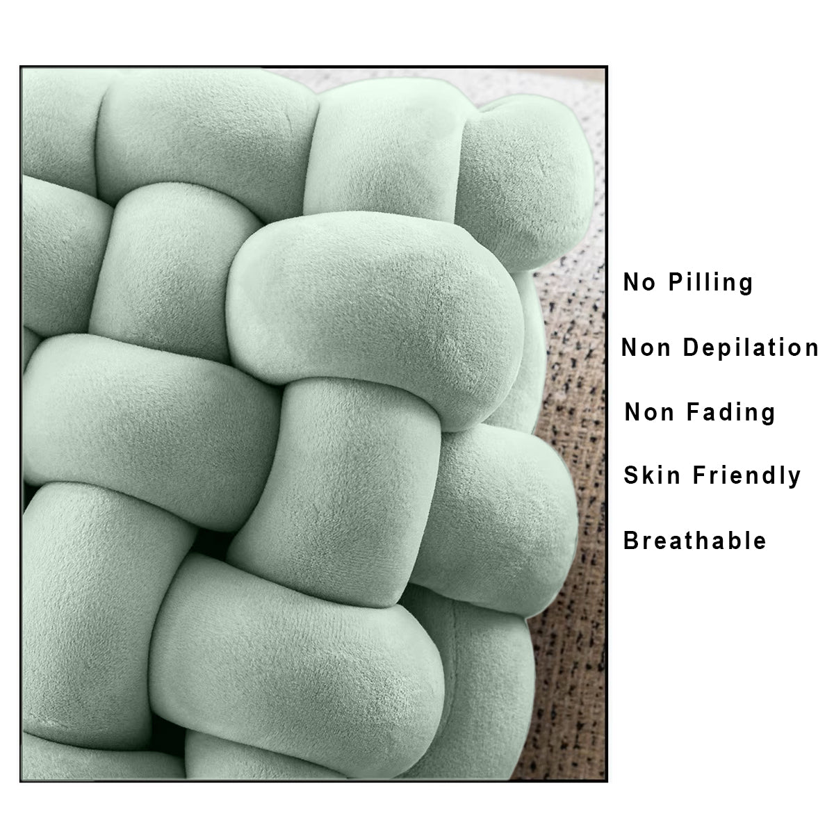 HOUSSE Chunky Knit Cushion | Soft Plush Woven Throw Pillow for Sofa & Bed