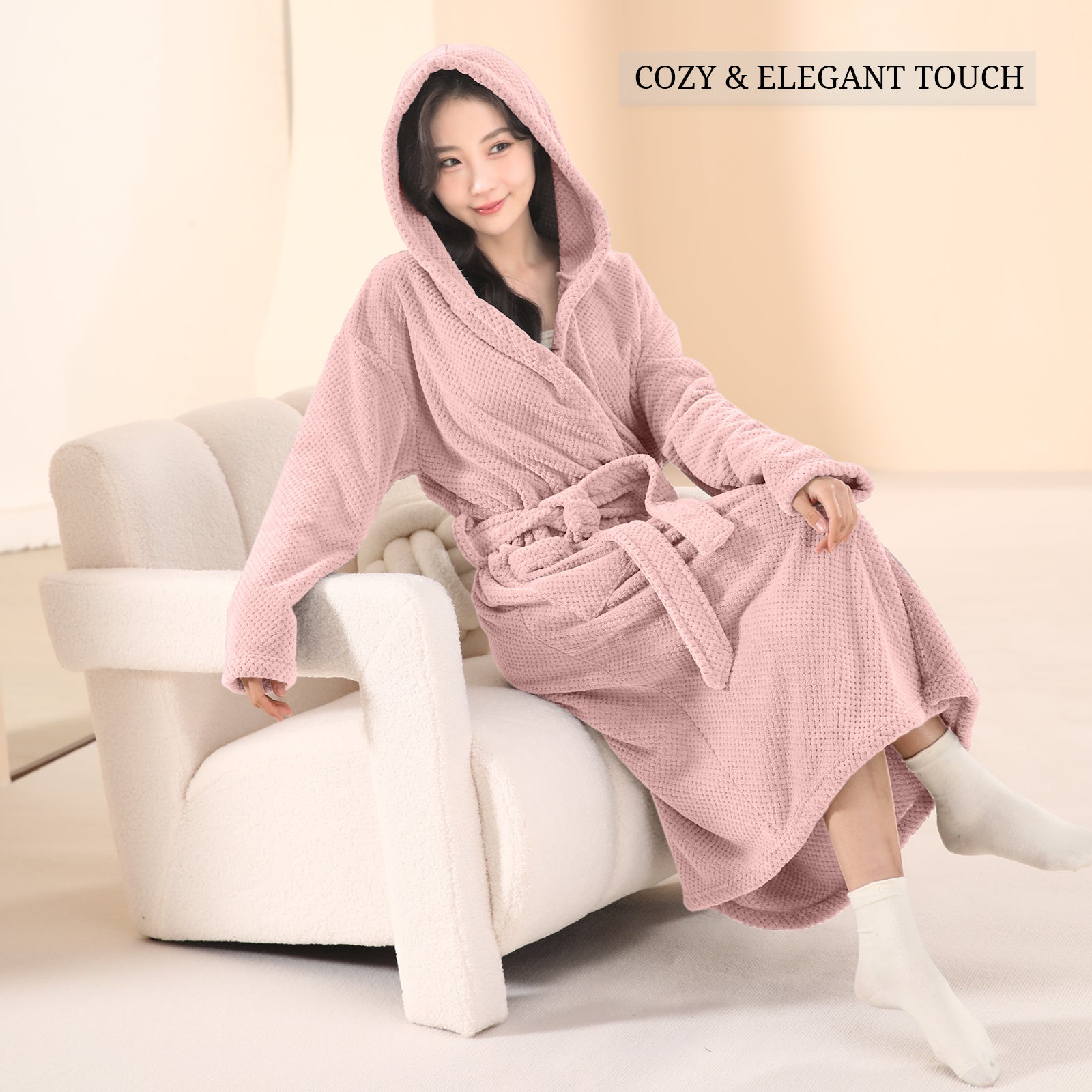 HOUSSE Premium Waffle Bathrobe | Highly Absorbent & Soft Comfort Robe