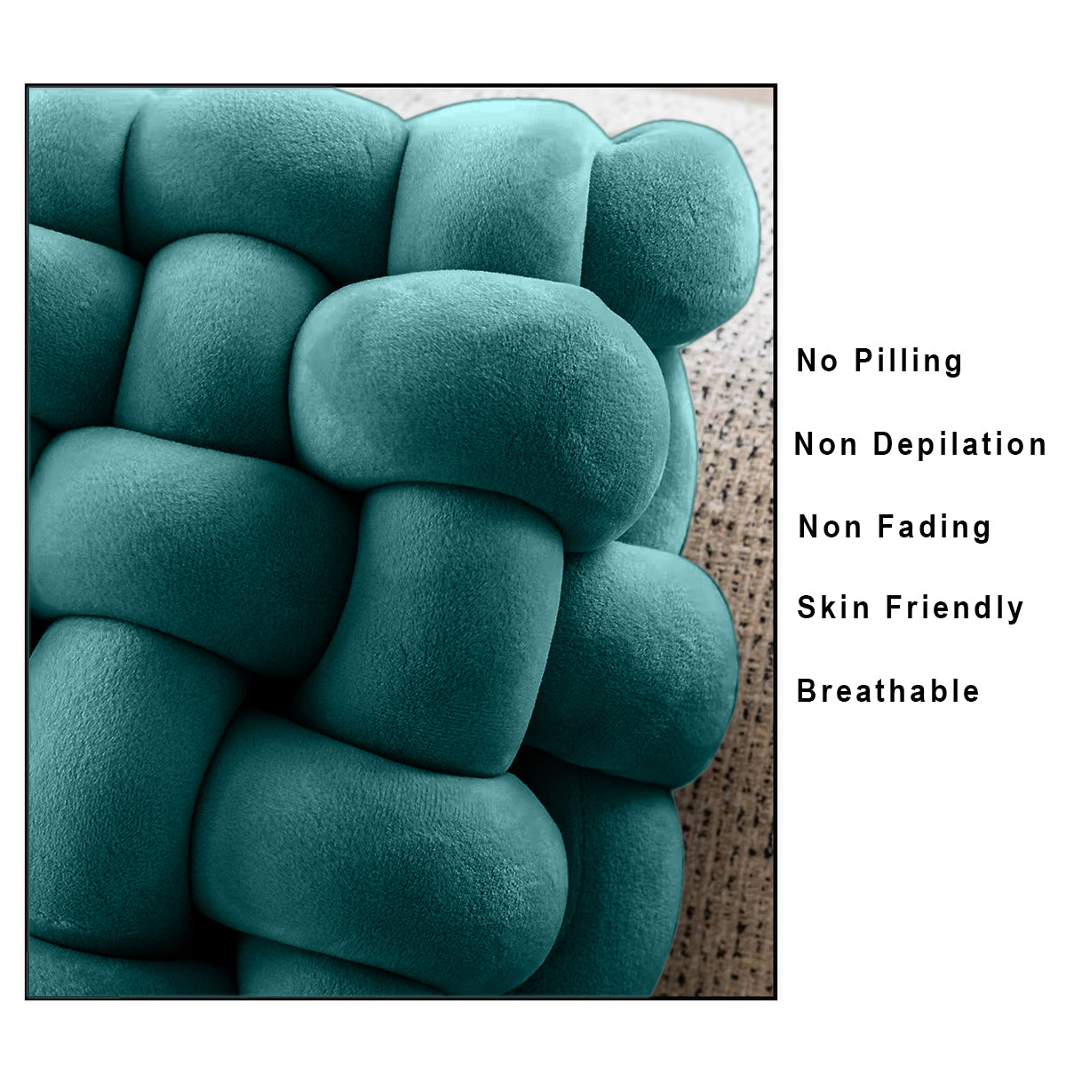 HOUSSE Chunky Knit Cushion | Soft Plush Woven Throw Pillow for Sofa & Bed