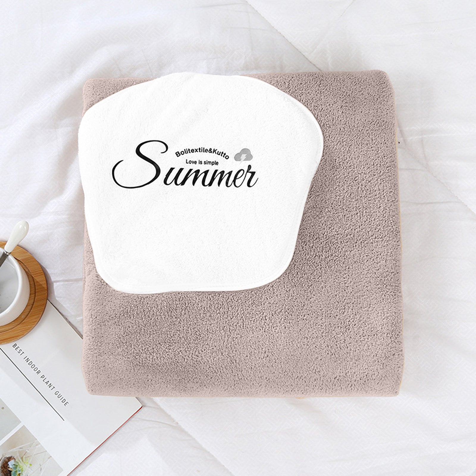 HOUSSE Wearable Spa Bath Towel for Women | Soft, Cozy Wrap with Snap Closure | 110 x 140 cms