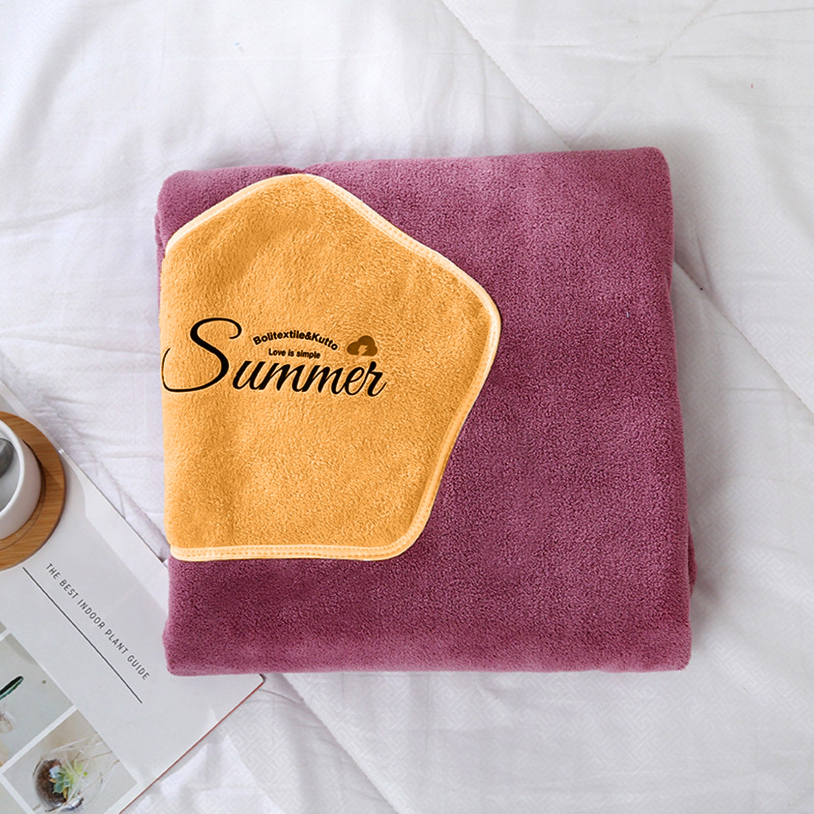HOUSSE Wearable Spa Bath Towel for Women | Soft, Cozy Wrap with Snap Closure | 110 x 140 cms