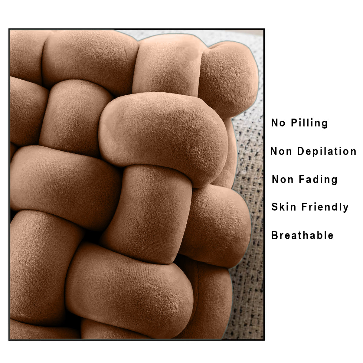 HOUSSE Chunky Knit Cushion | Soft Plush Woven Throw Pillow for Sofa & Bed