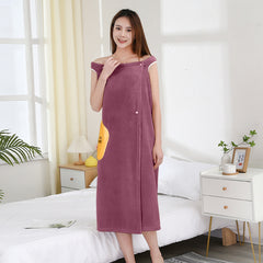 HOUSSE Wearable Spa Bath Towel for Women | Soft, Cozy Wrap with Snap Closure | 110 x 140 cms