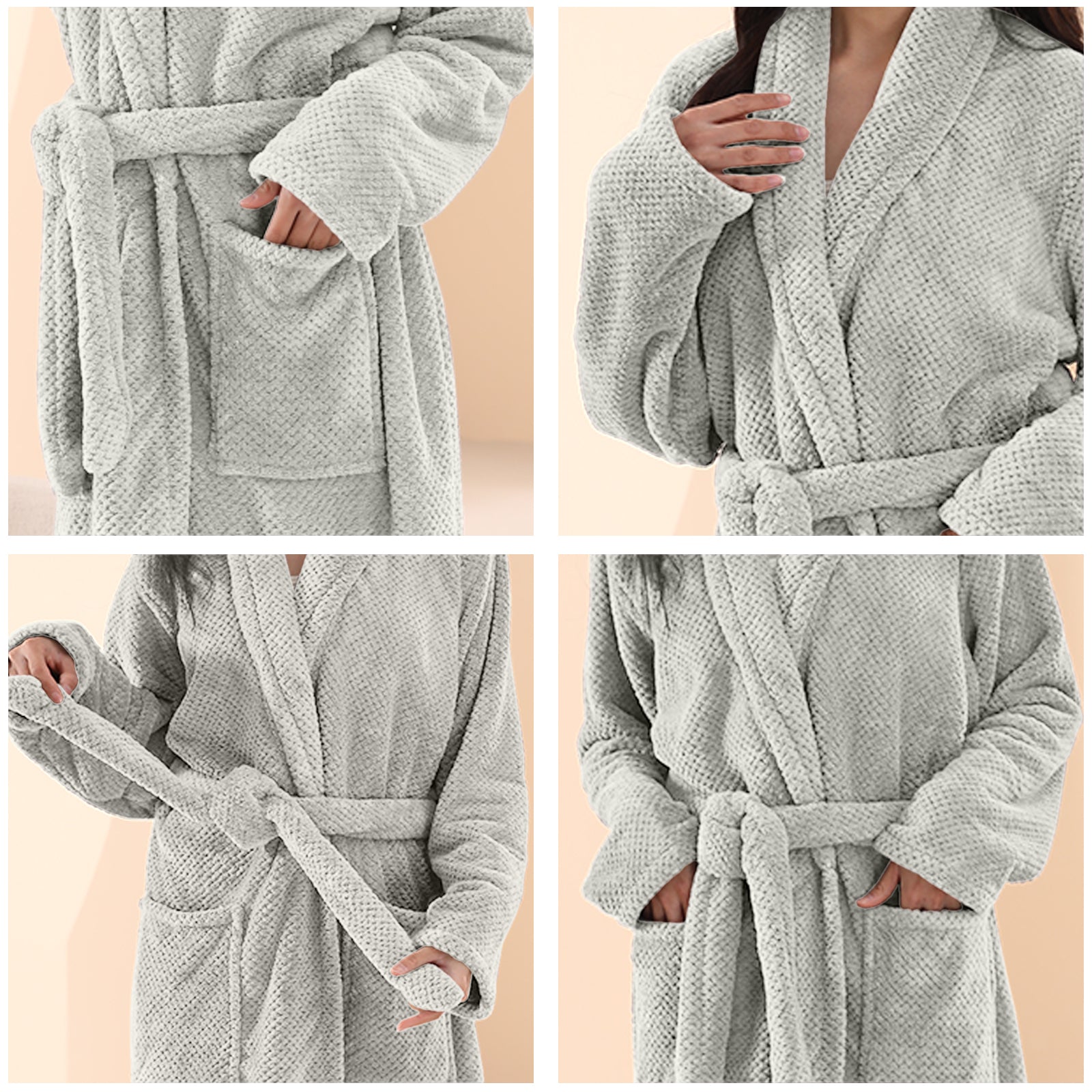 HOUSSE Premium Waffle Bathrobe | Highly Absorbent & Soft Comfort Robe