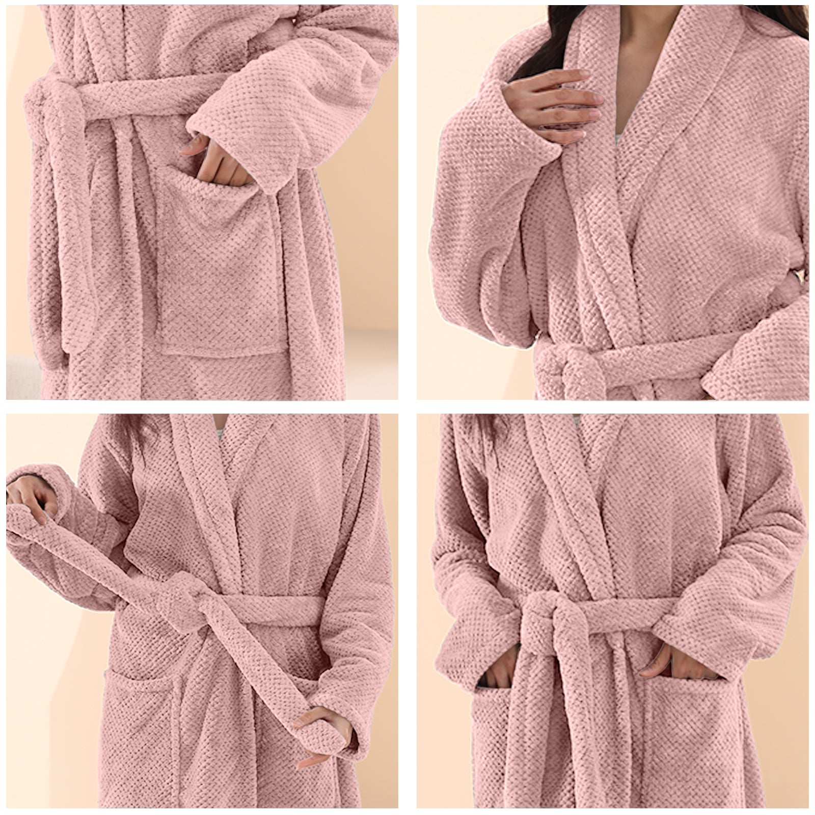 HOUSSE Premium Waffle Bathrobe | Highly Absorbent & Soft Comfort Robe