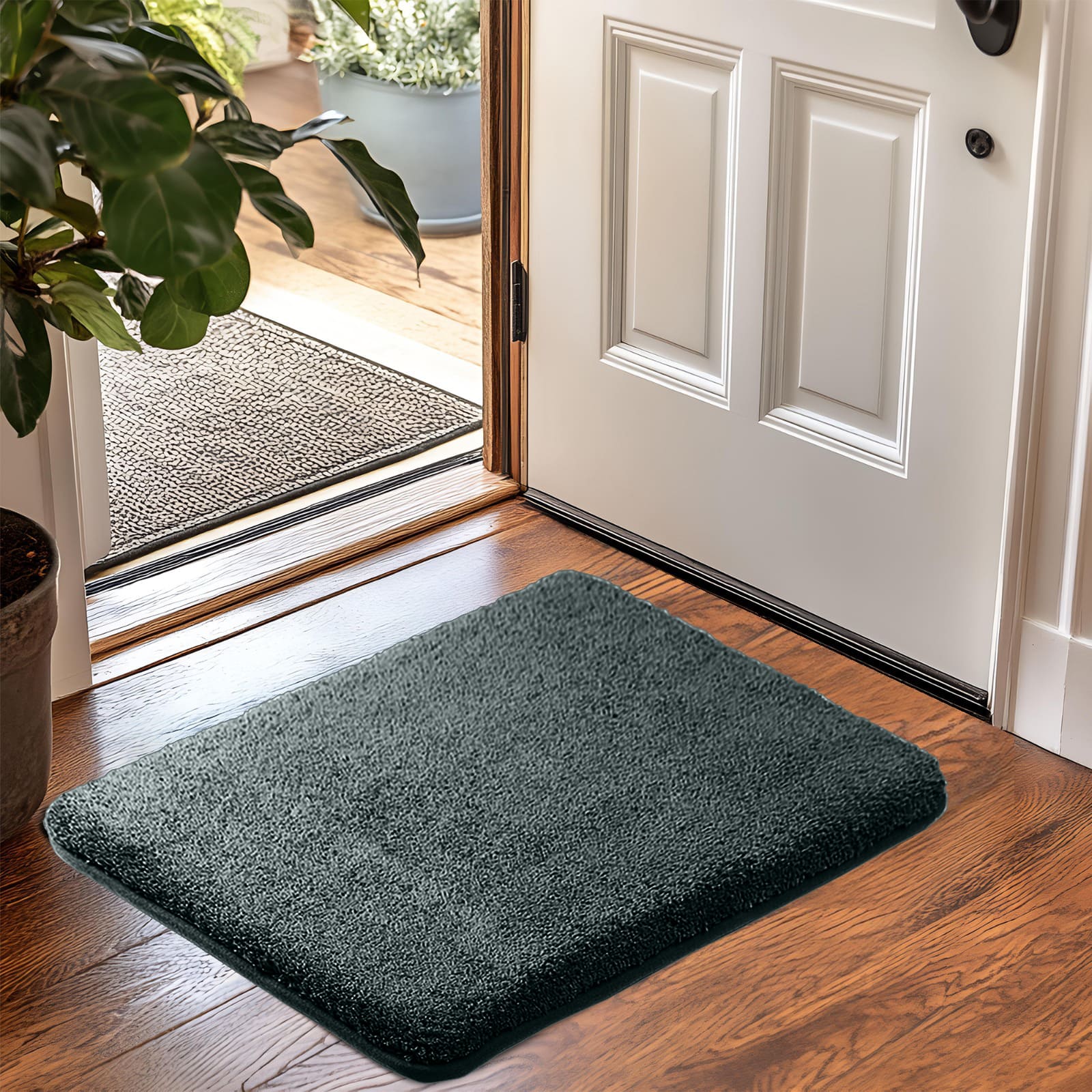 HOUSSE Anti Skid Ultra Absorbent Fluffy High Pile Plush Bathmat