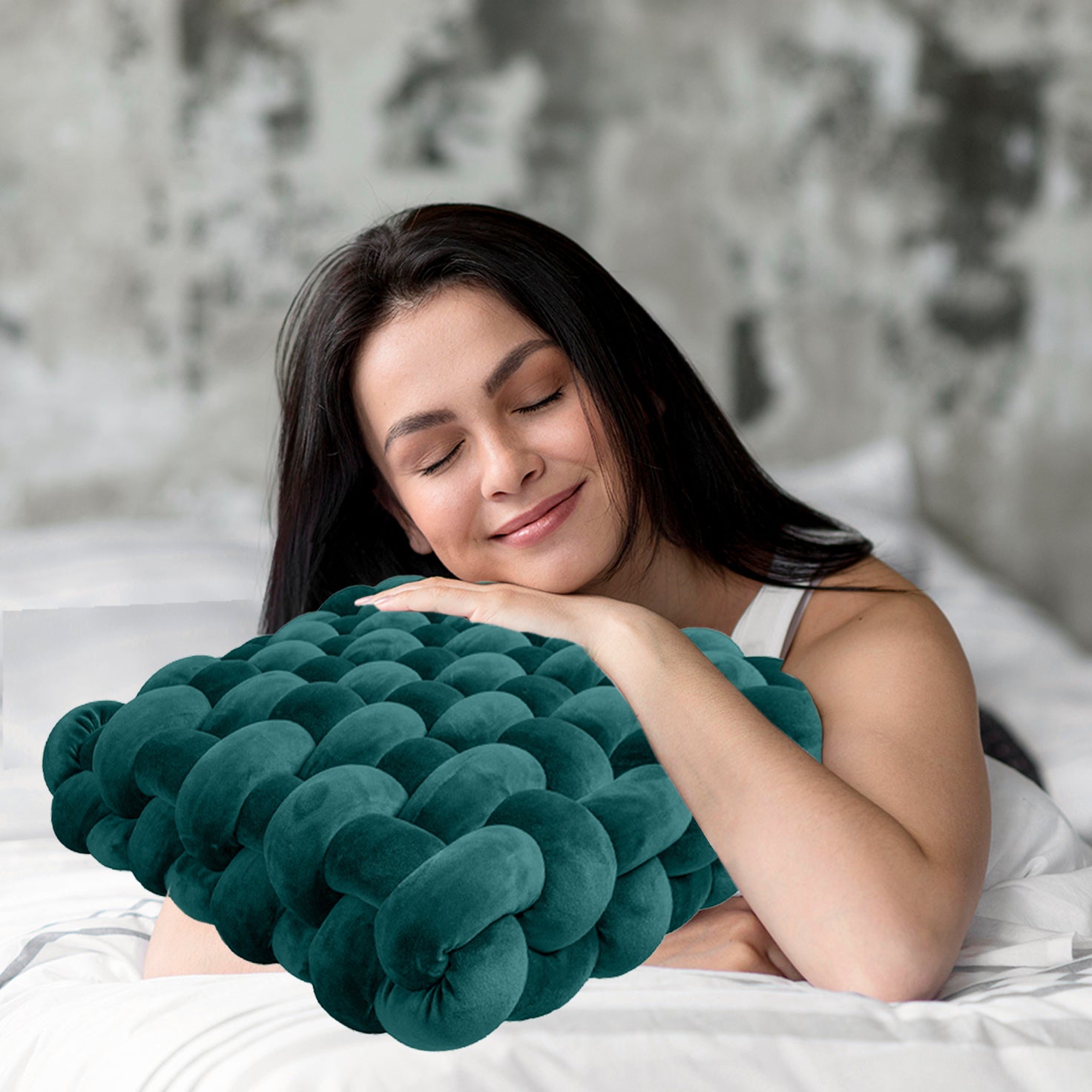 HOUSSE Chunky Knit Cushion | Soft Plush Woven Throw Pillow for Sofa & Bed
