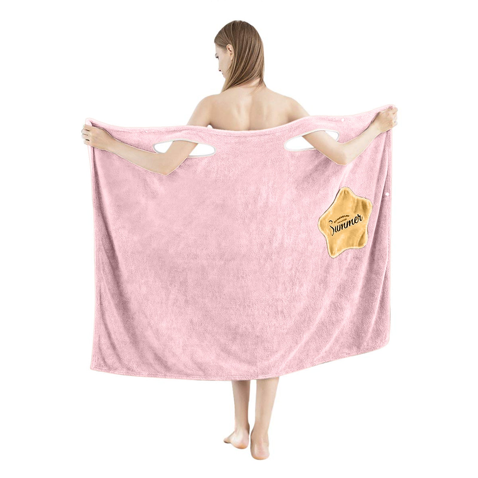 HOUSSE Wearable Spa Bath Towel for Women | Soft, Cozy Wrap with Snap Closure | 110 x 140 cms