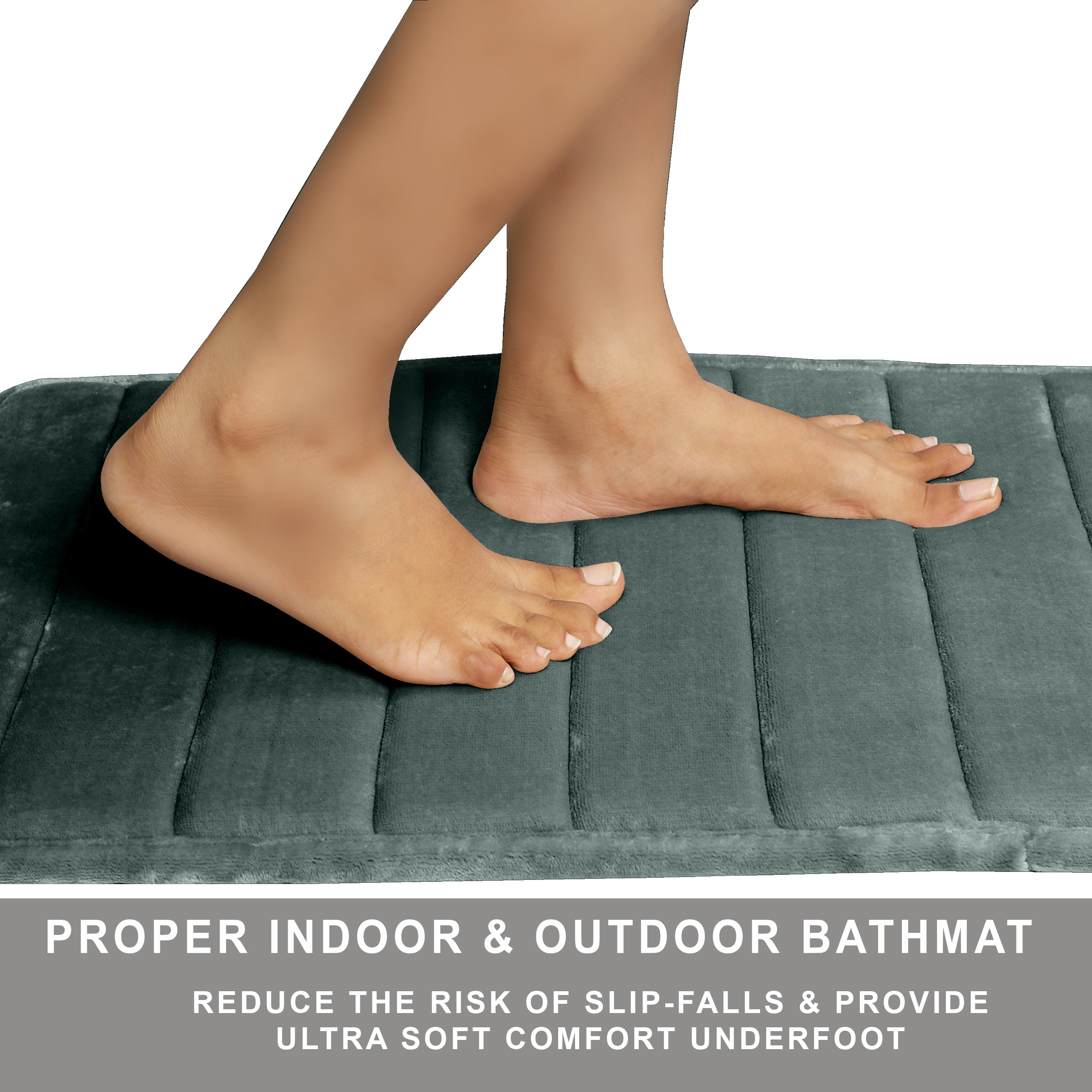 HOUSSE Minimalist Solid Color Bath Mat with Extra Cushioning