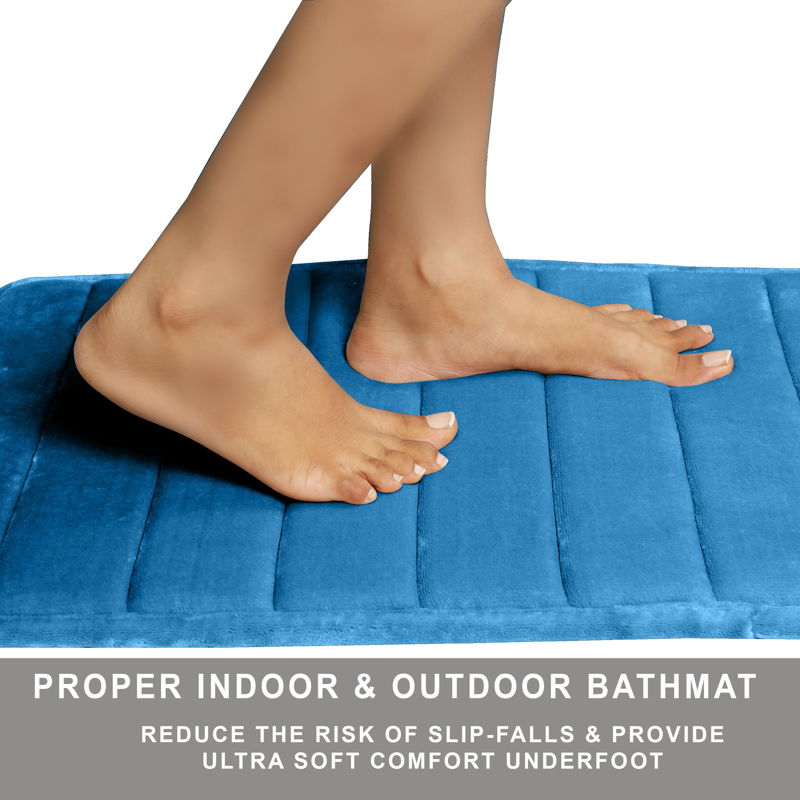 HOUSSE Minimalist Solid Color Bath Mat with Extra Cushioning