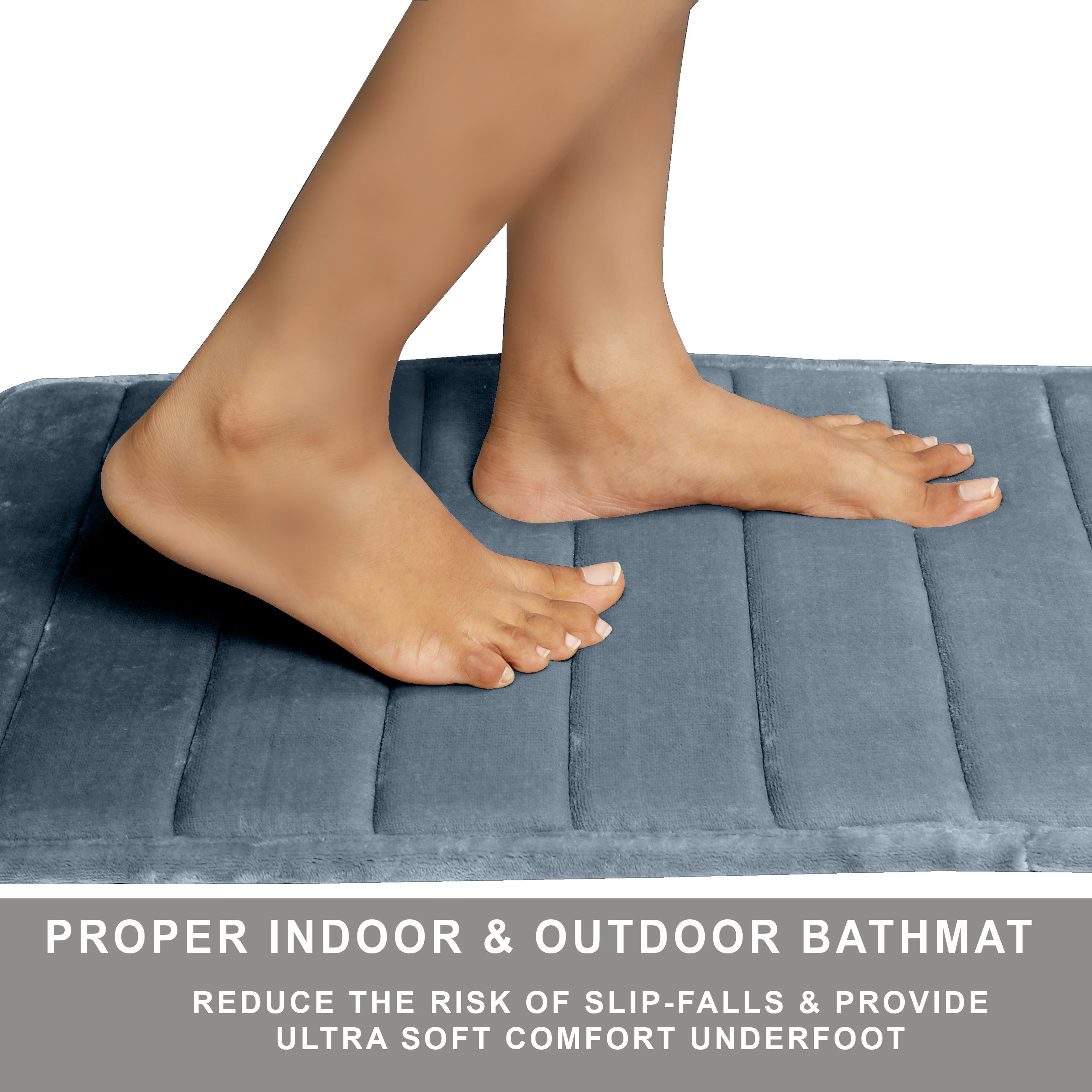 HOUSSE Minimalist Solid Color Bath Mat with Extra Cushioning